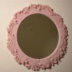 Makrome Örme Pembe Ayna
