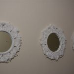 Üçlü Makrome Örme Beyaz Ayna