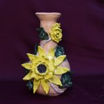 Ayçiçek Desenli Vazo