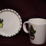 Kaktüs Desenli Tekli Fincan